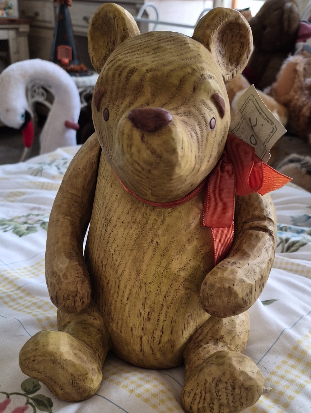 Vintage Walt Disney Classic Winnie The Pooh Large Carved Resin Bear